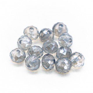 Бусины рондели 4*3мм (серый полупрозрачный)